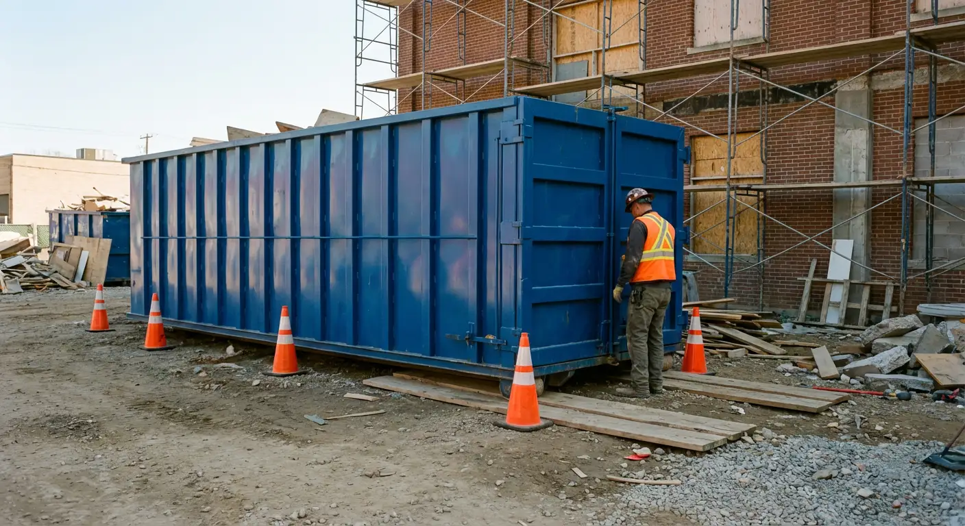 Safety inspection of dumpster placement site in San Mateo, CA